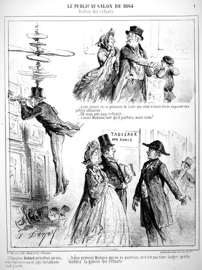Karikaturen des Salon des Refusés von 1864 von Alfred Darjoy